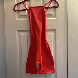 Wild Fable Bright Pink Ribbed Bodysuit